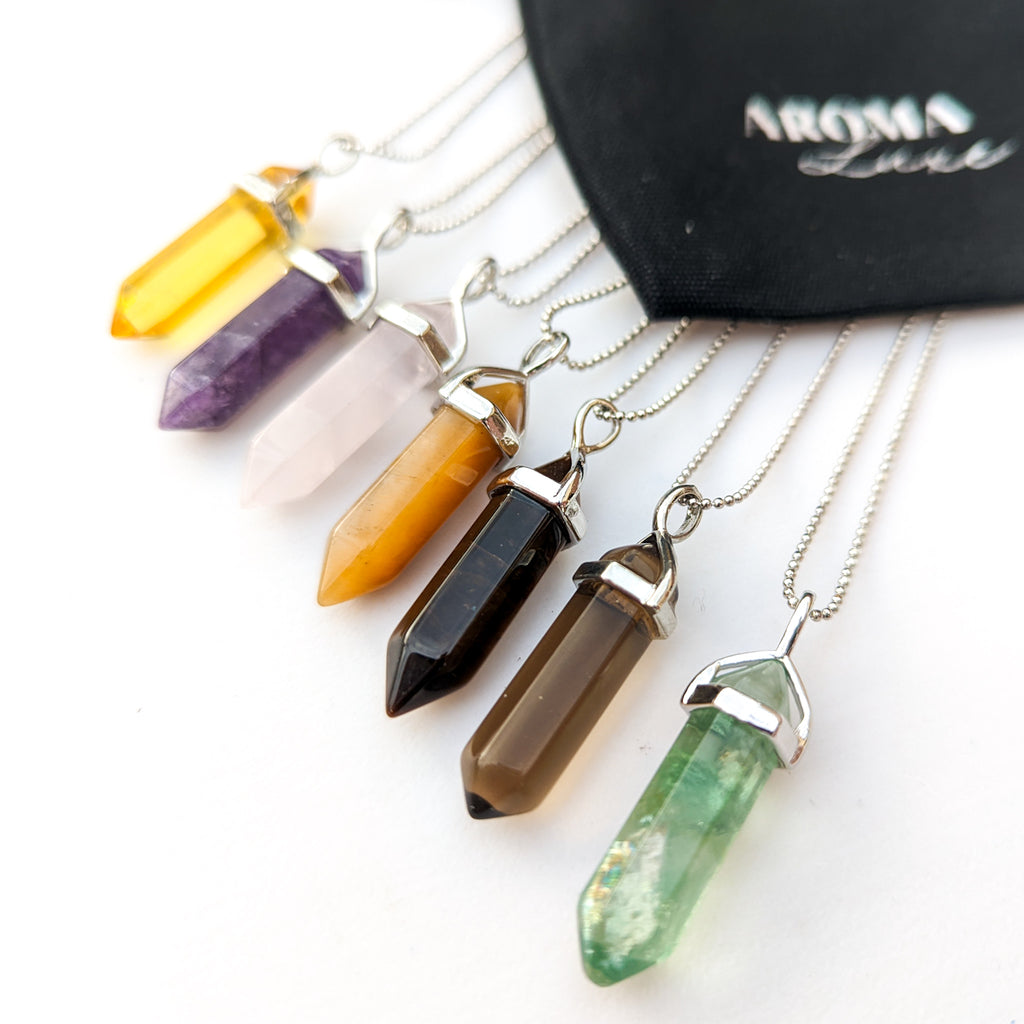 Rose Quartz - Hexagonal Crystal Pointed Necklace