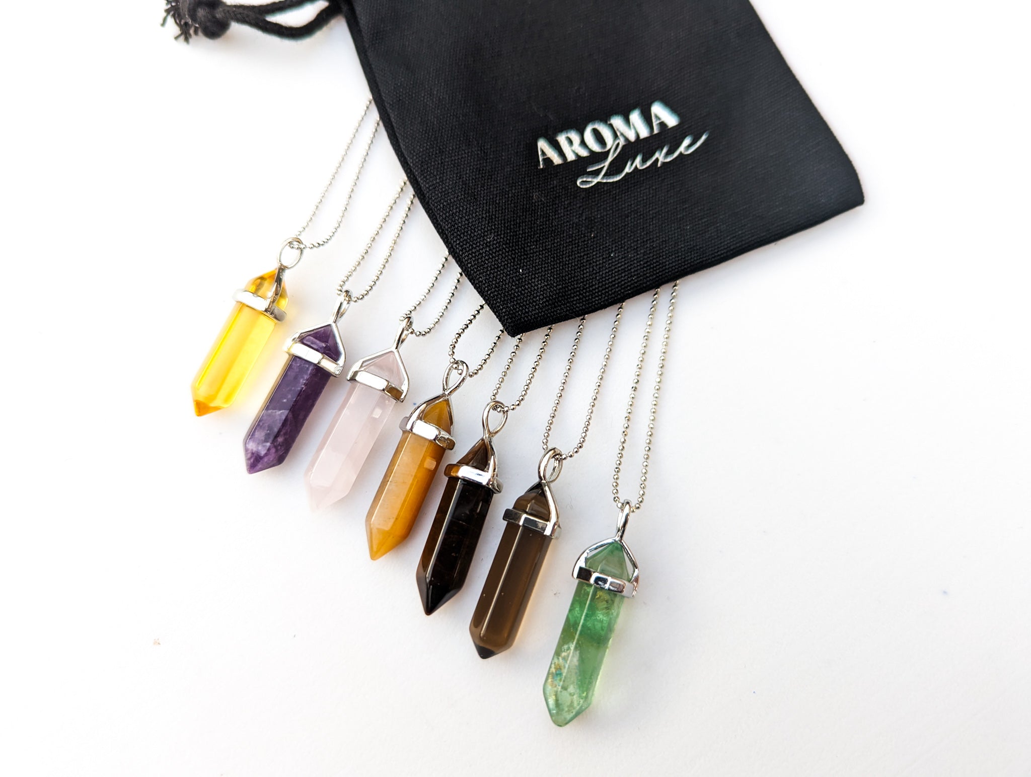 Smoky Quartz - Hexagonal Crystal Pointed Necklace