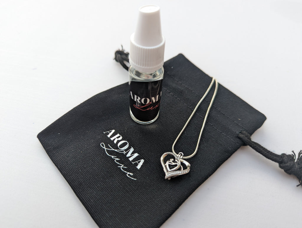 Heart Charm Pendant - Sterling Silver Aromatherapy Diffuser Necklace