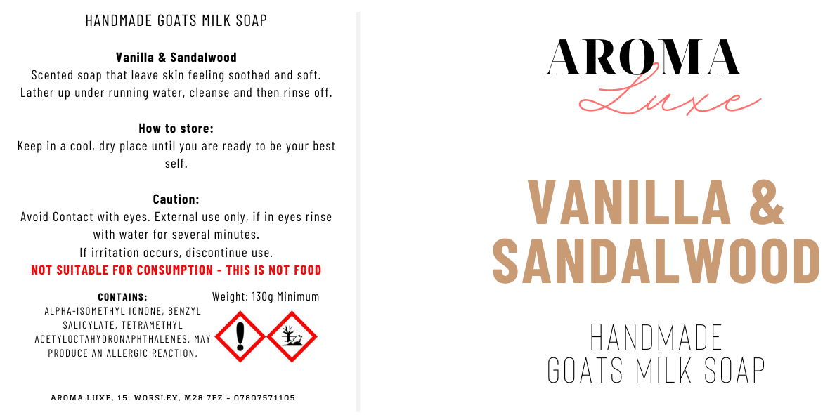 Vanilla & Sandalwood Exfoliating Soap - Handmade Goats Milk Soap