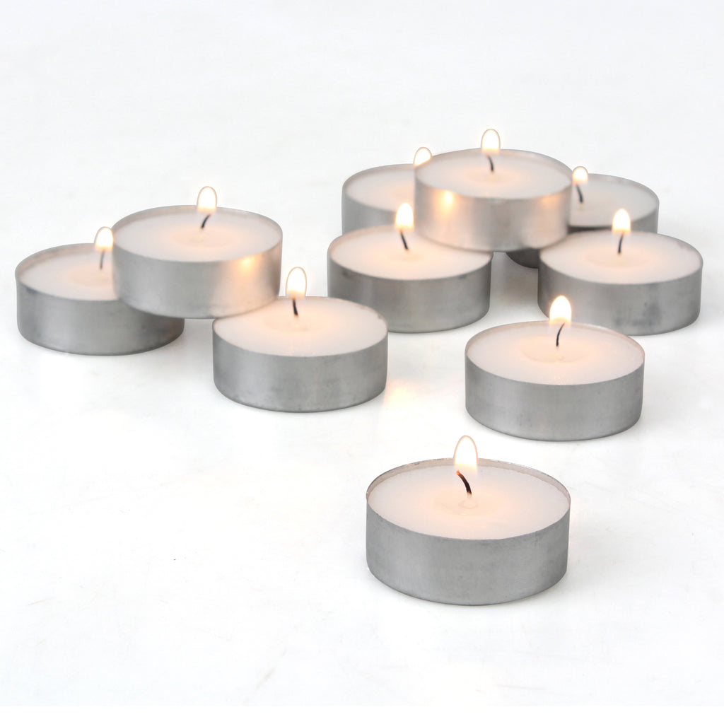 4 Hour Tea Light Candles (Unscented) - Pack Of 10