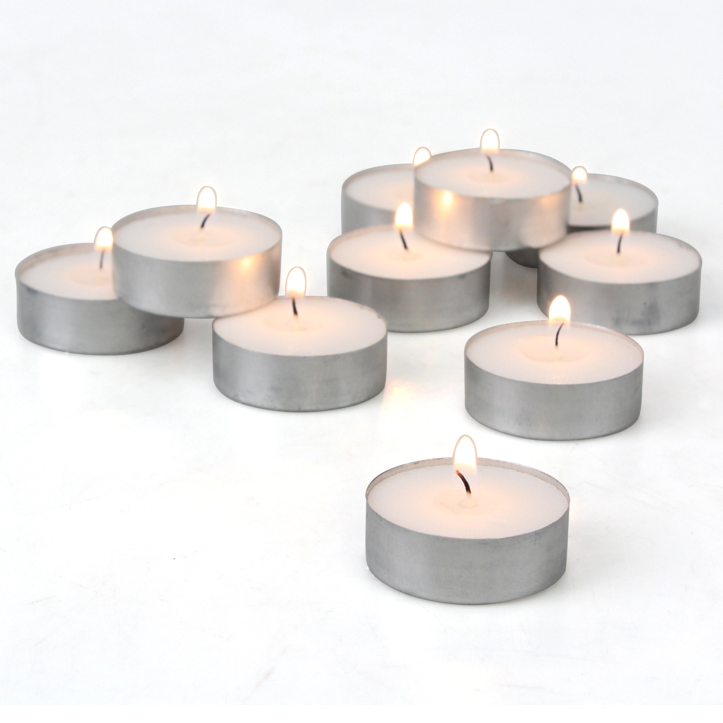 4 Hour Tea Light Candles (Unscented) - Pack Of 10