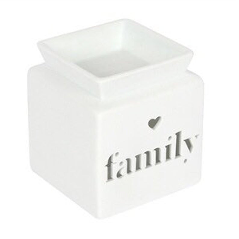 Cube Ceramic Cut Out Wax Melt Warmer - Various Colours